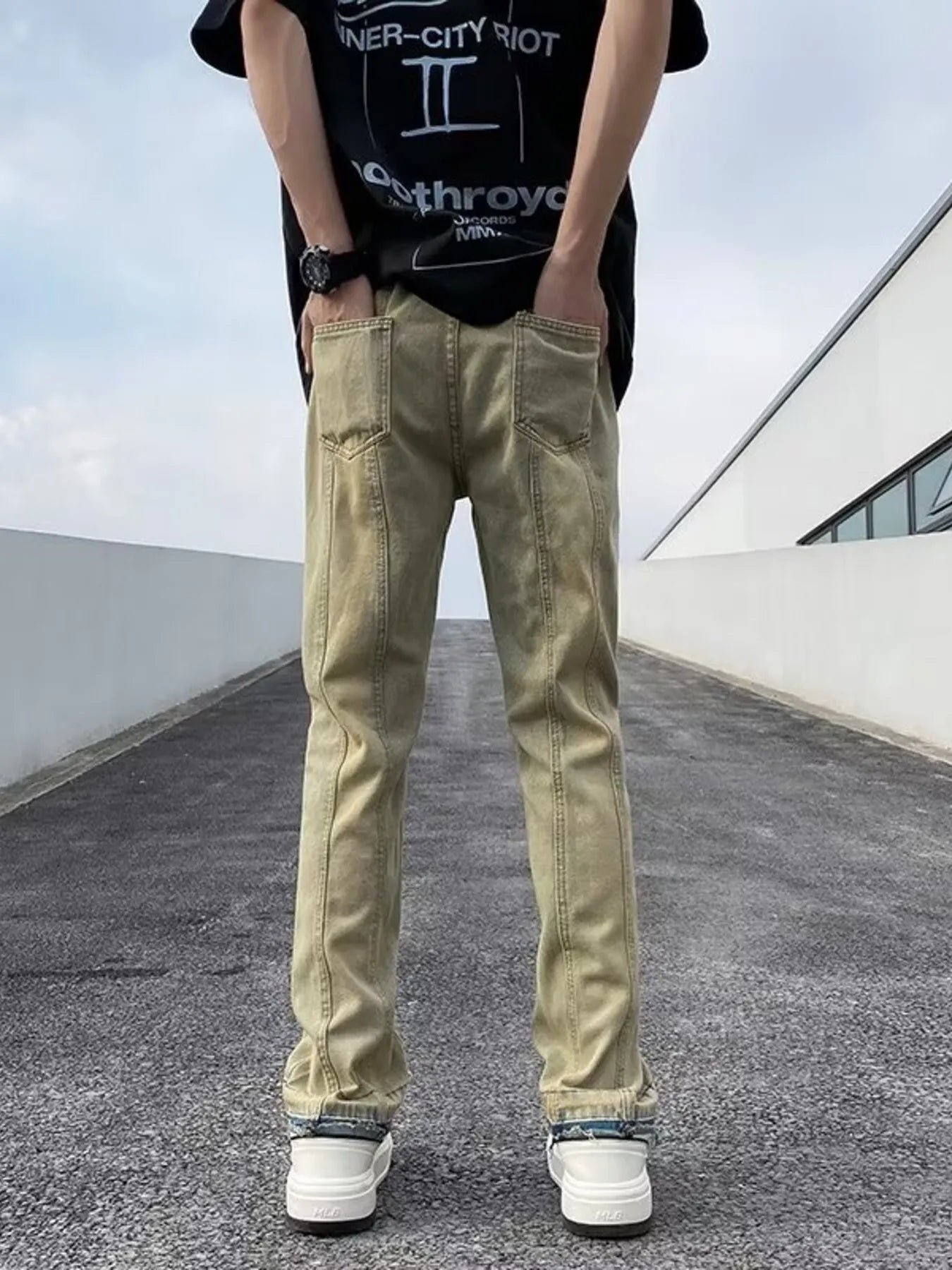Men's Full Size Straight Leg Jeans Plus Size
