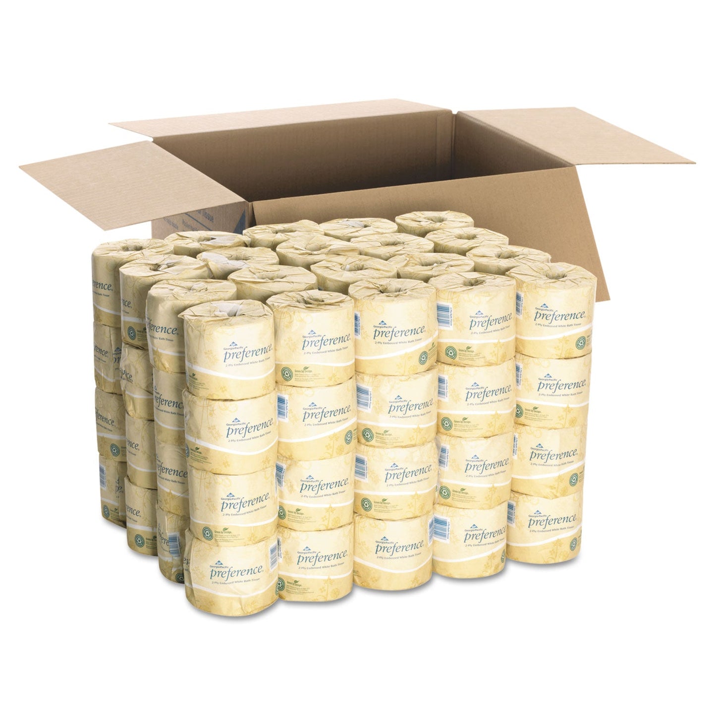 Georgia Pacific Pacific Blue Select Bathroom Tissue, Septic Safe, 2-Ply, White, 550 Sheets/Roll, 80 Rolls/Carton