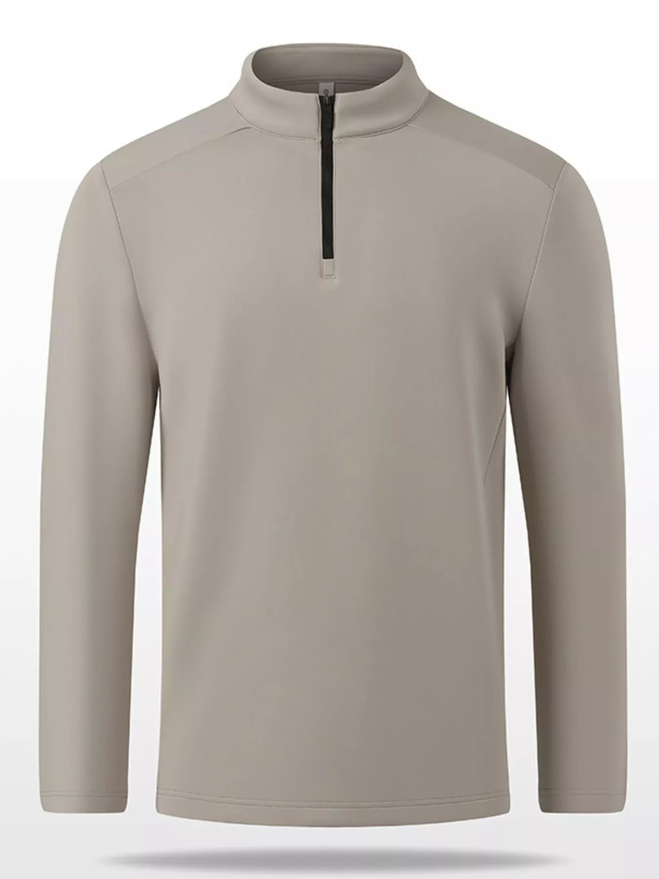 Men's Plus Size Long Sleeve Quarter Zip T-Shirt