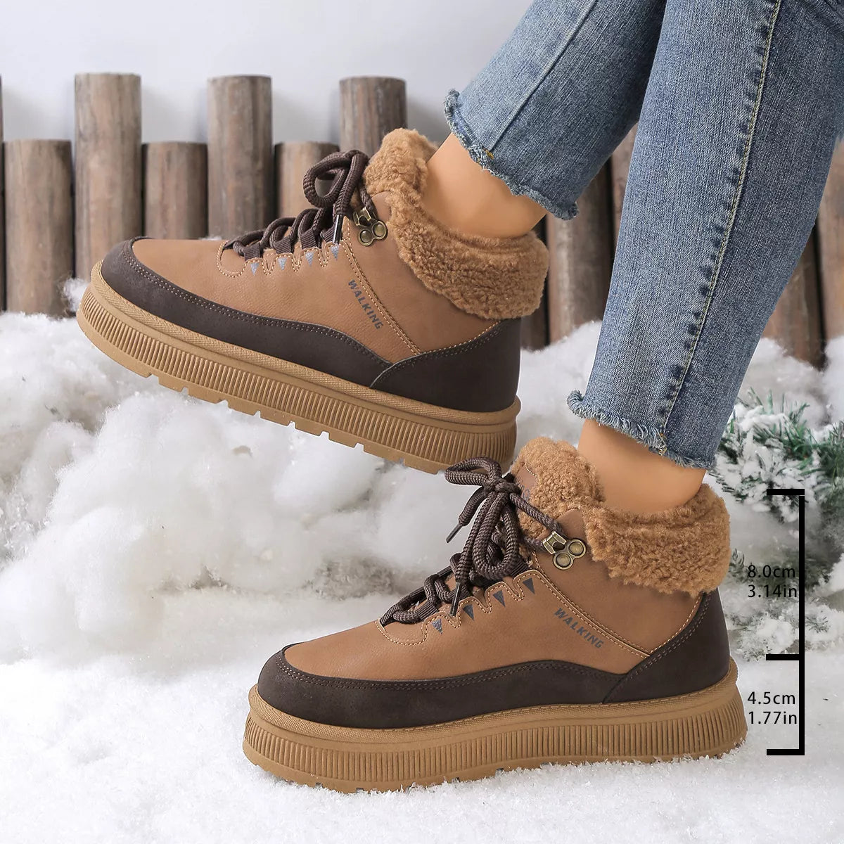 Fur-Lined Ankle Boots