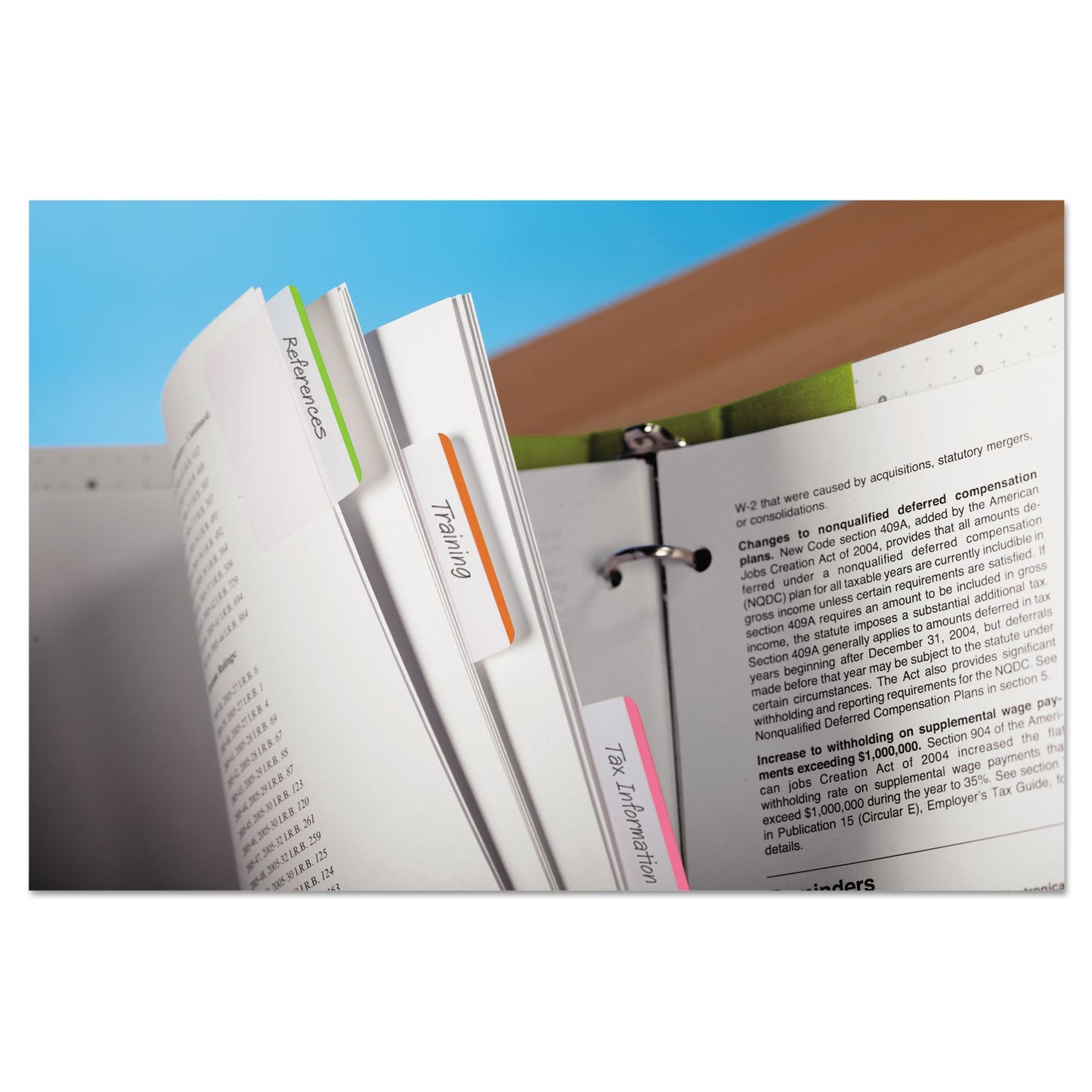 Post-it Lined Tabs, 1/5-Cut, Assorted Bright Colors, 2" Wide, 24/Pack