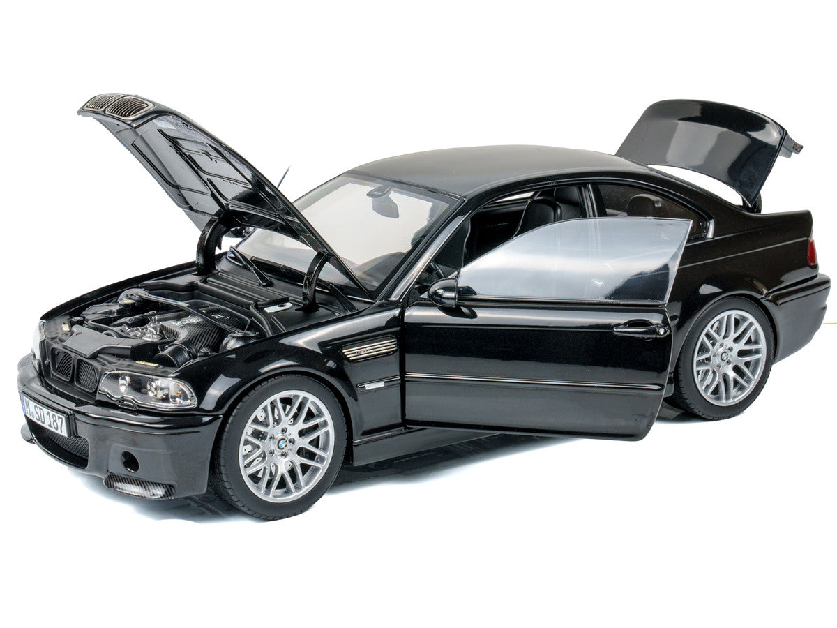 2003 BMW M3 CSL Saphire Black 1/18 Diecast Model Car by Norev