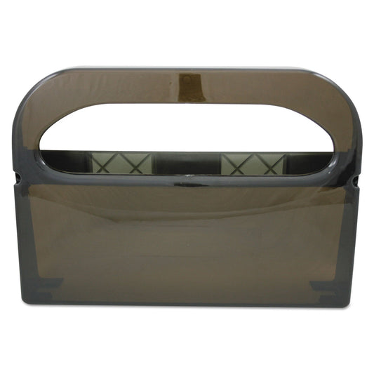 HOSPECO Health Gards Toilet Seat Cover Dispenser, Half-Fold, 16 x 3.25 x 11.5, Smoke