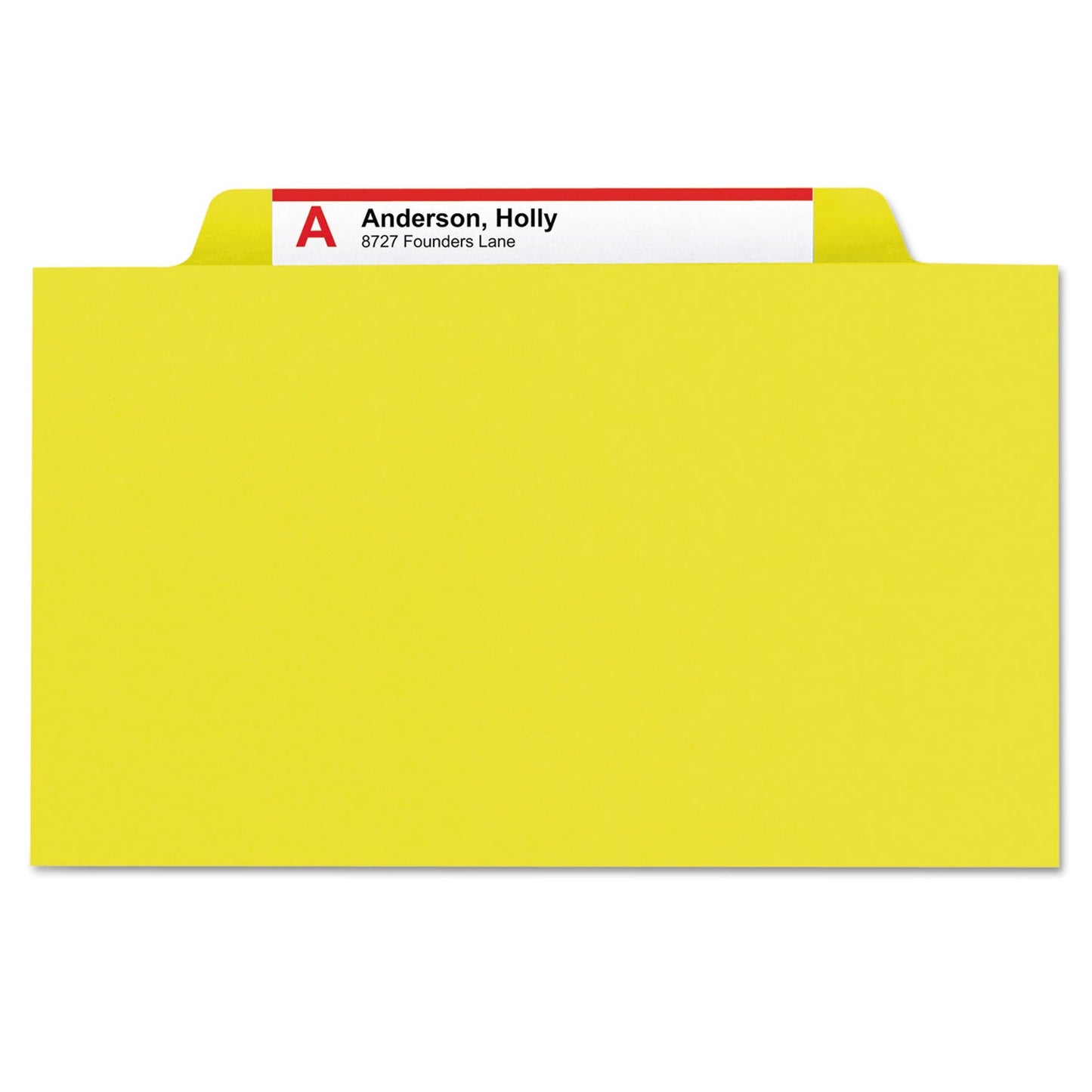 Smead 6-Section Pressboard Top Tab Pocket-Style Classification Folders with SafeSHIELD Fasteners, 2 Dividers, Letter, Yellow, 10/BX
