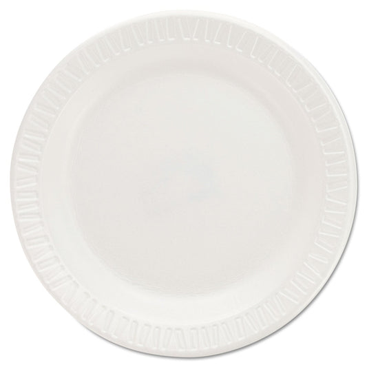 Dart Quiet Classic Laminated Foam Dinnerware Plates, 6", White, 125/Pack, 8 Packs/Carton
