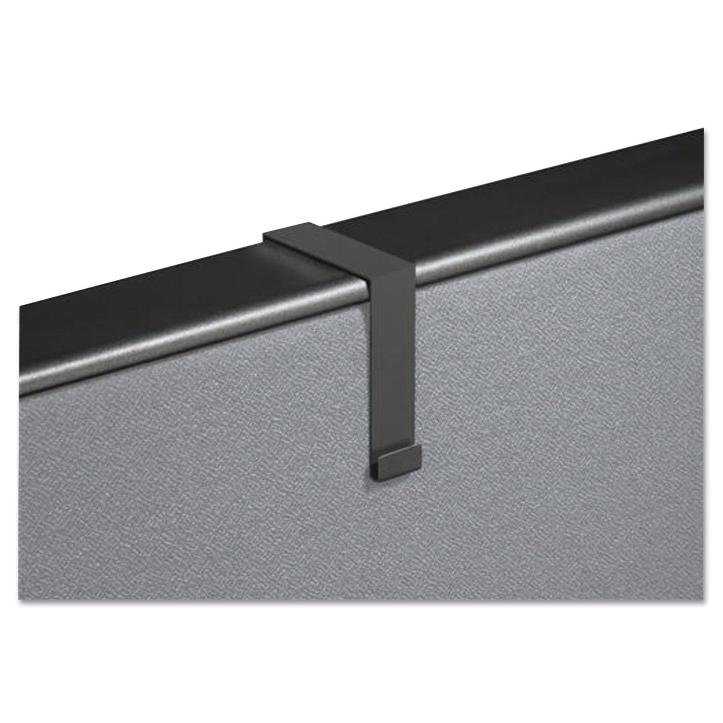 Quartet Cubicle Partition Hangers, For 1.5" to 2.5" Thick Partition Walls, Black, 2/Set