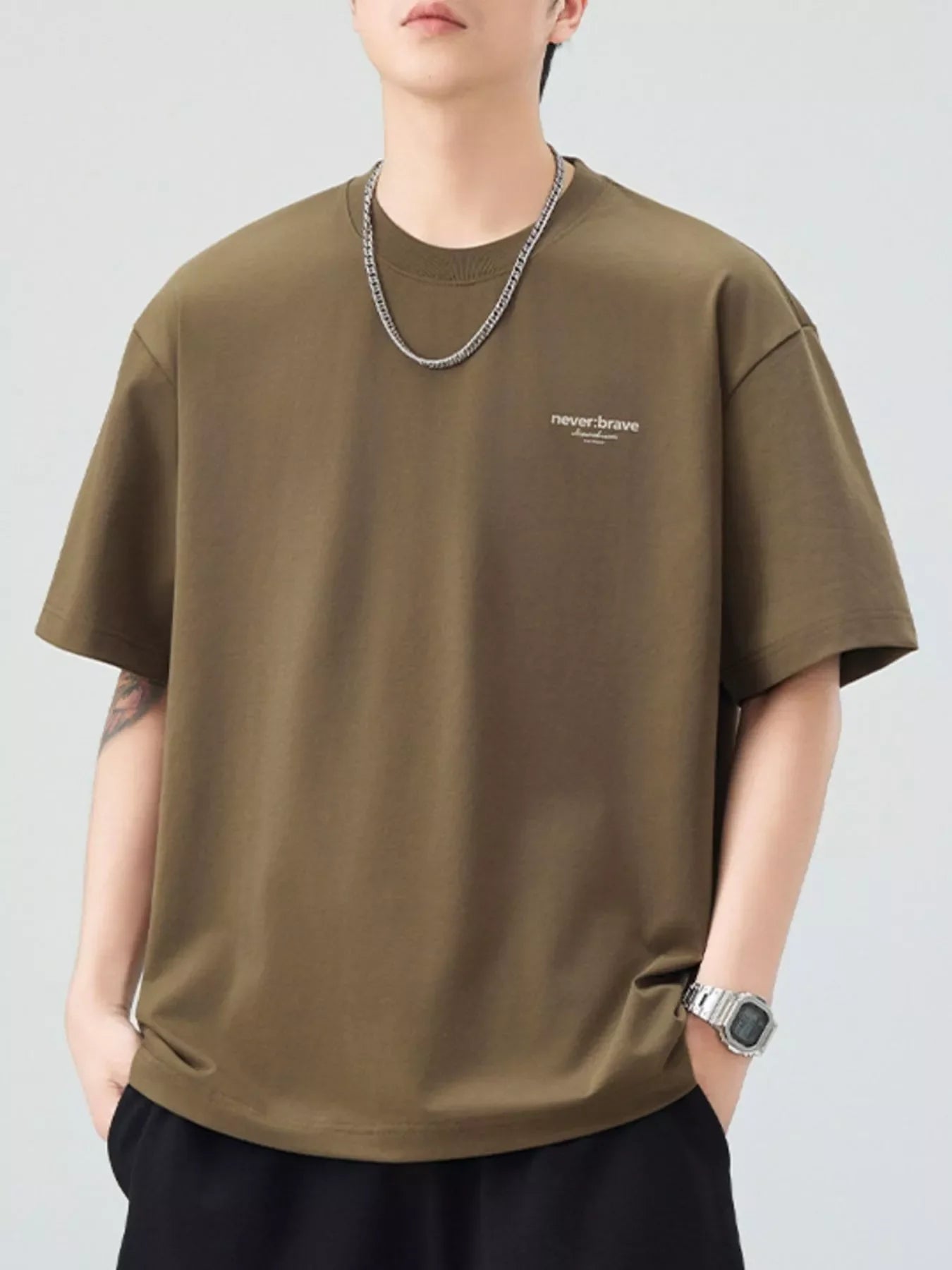Men's Plus Size Casual Round Neck T-Shirt