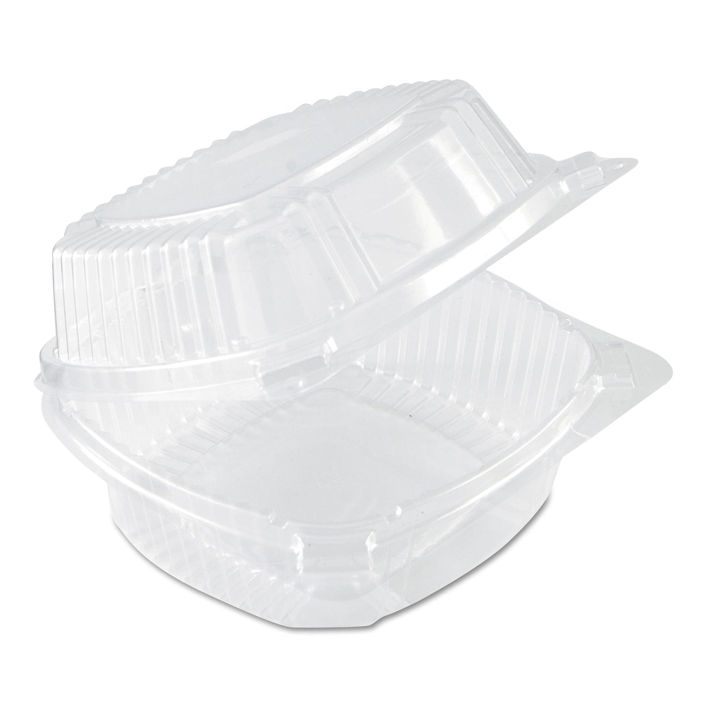 Pactiv Evergreen ClearView SmartLock Hinged Lid Container, 20 oz, 5.75 x 6 x 3, Clear, Plastic, 500/Carton