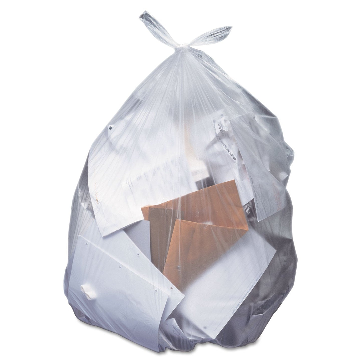 Heritage Linear Low-Density Can Liners, 55 gal, 0.7 mil, 43" x 47", Clear, 100/Carton