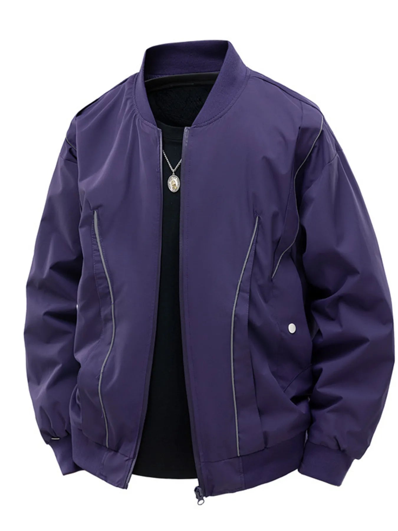 Men's Full Size Casual Lightweight Zip Up Bomber Jacket Plus Size