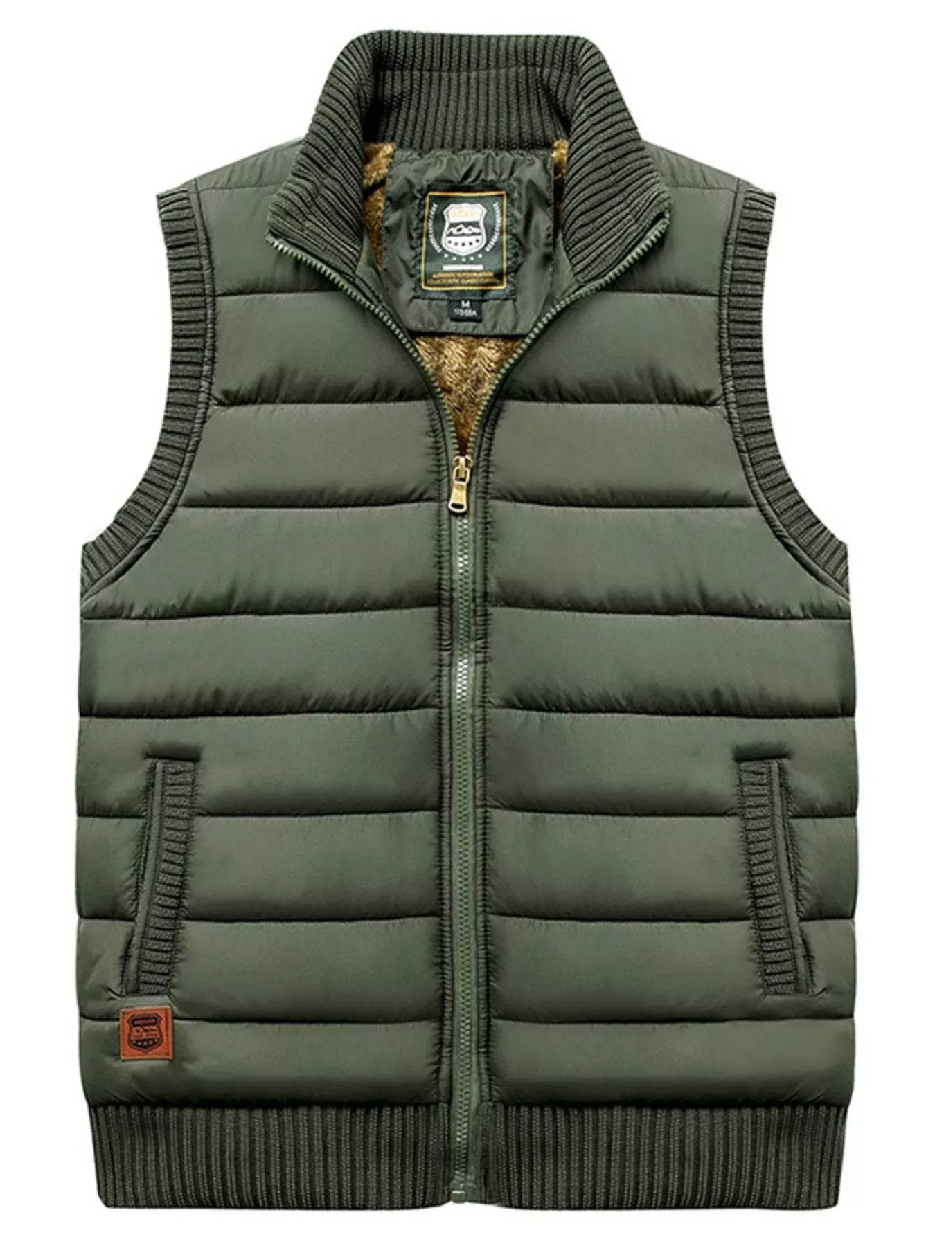 Men's Plus Size Warm Padded Outdoor Vest