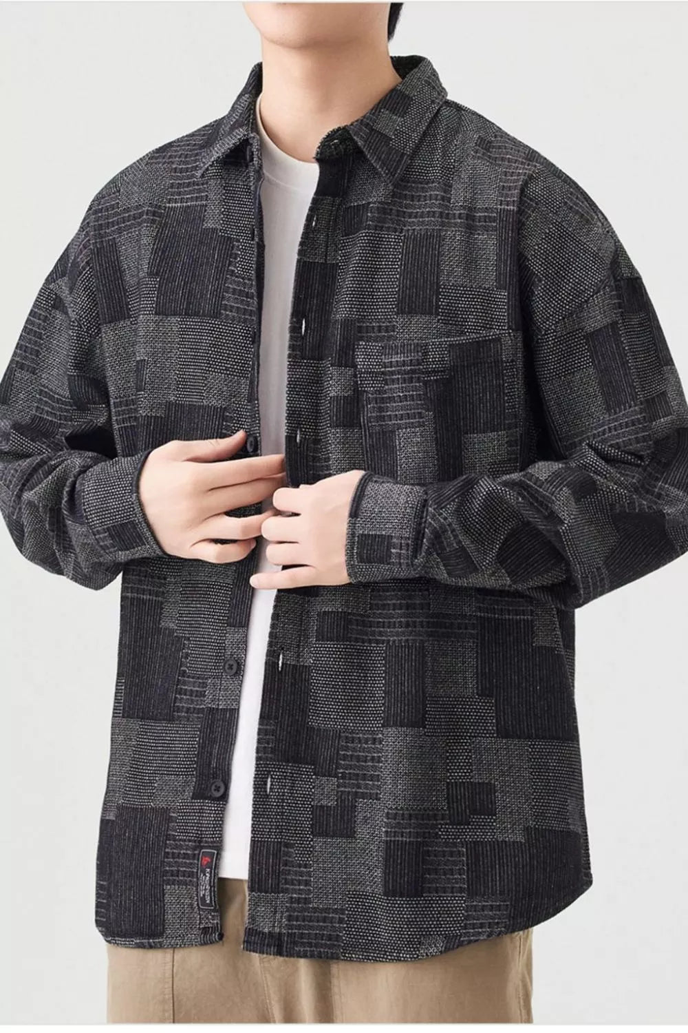 Men's Plus Size Casual Button Up Shirt