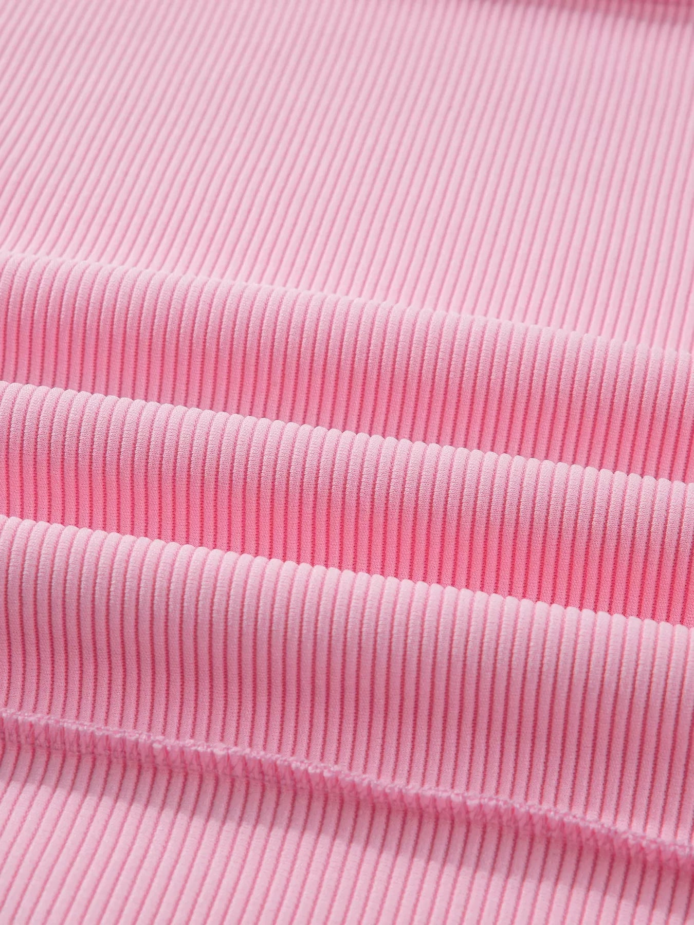 Horizontal Ribbed Exposed Seam Detail Drop Shoulder Baggy Pullover