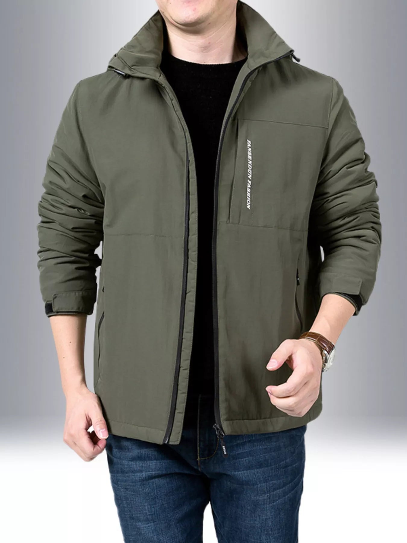 Men's Plus Size Lightweight Zip Up Jacket
