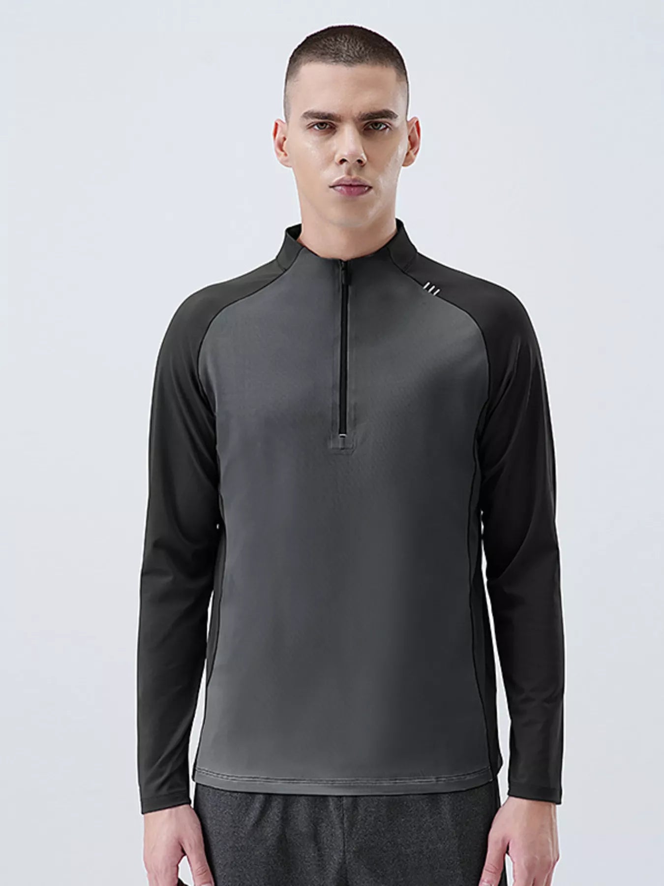 Men's Plus Size Long Sleeve Quick-Dry Active T-Shirt