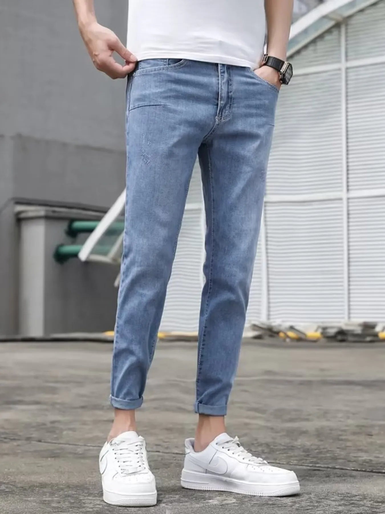 Men's Slim-Fit Wash Jeans