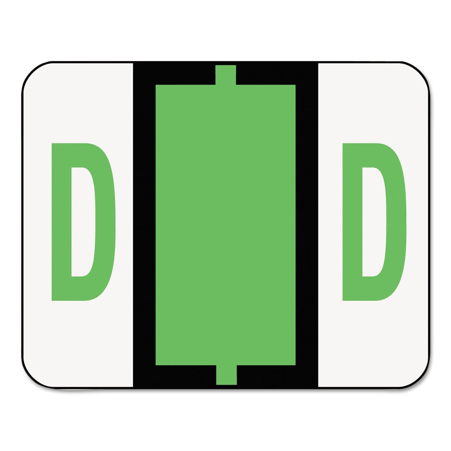 Smead A-Z Color-Coded End Tab Filing Labels, D, 1 x 1.25, White, 500/Roll