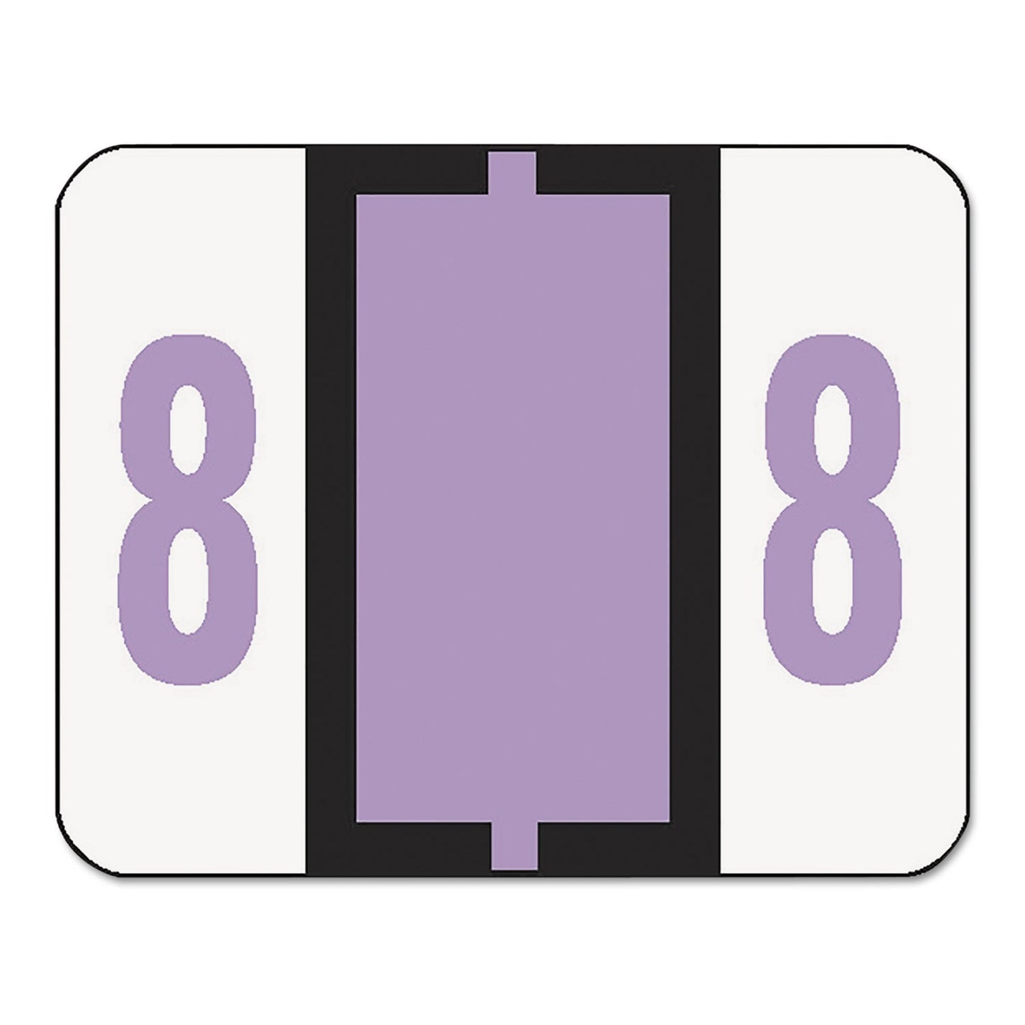 Smead Numerical End Tab File Folder Labels, 8, 1 x 1.25, White, 500/Roll
