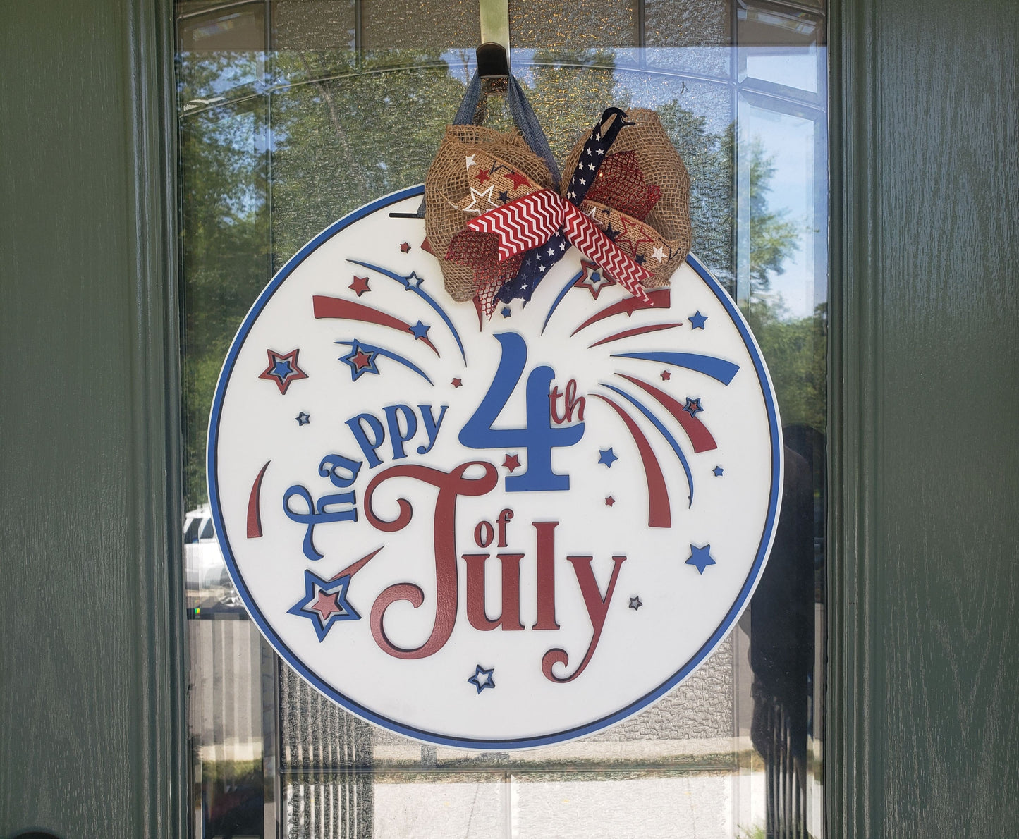 Happy 4th of July Door Hanger DIY Unfinished Kit
