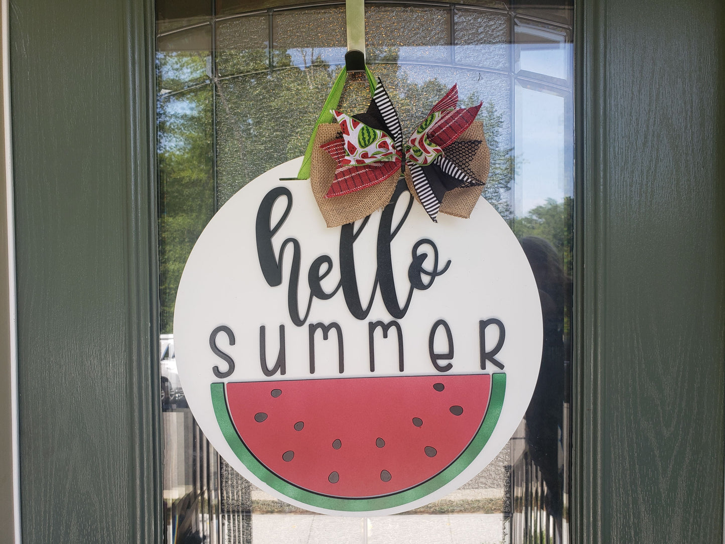 Finished - Hello Summer Watermelon Door Hanger