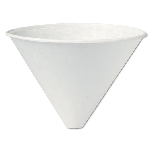 Dart Funnel-Shaped Medical and Dental Cups, Treated Paper, 6 oz, 250/Bag, 10/Carton
