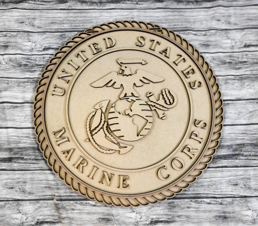 Marine Corps Classic Logo Door Hanger DIY Unfinished Kit