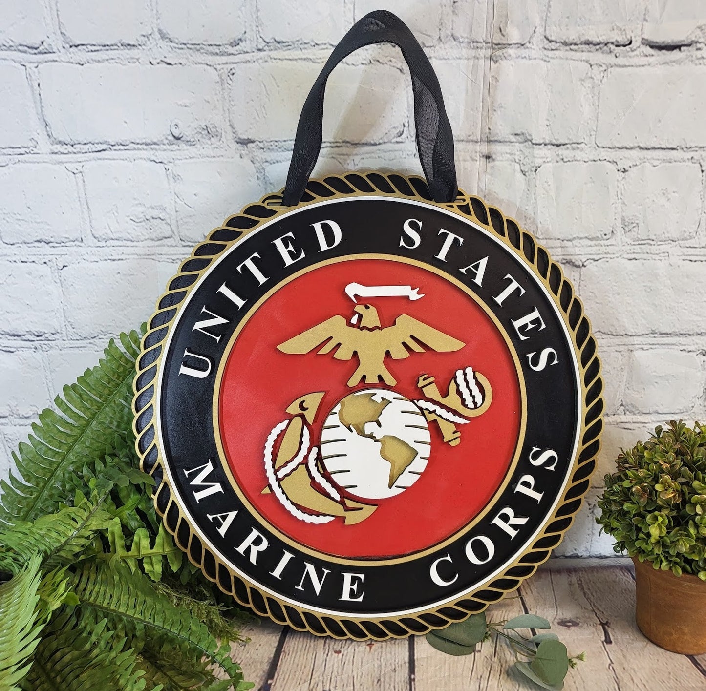 Marine Corps Classic Logo Door Hanger - Finished