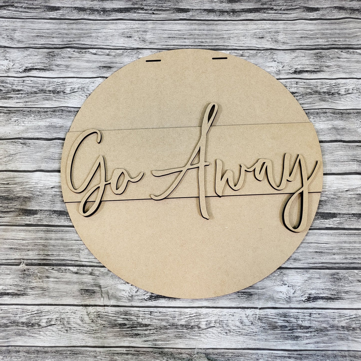 Go Away Door Hanger DIY Unfinished Kit