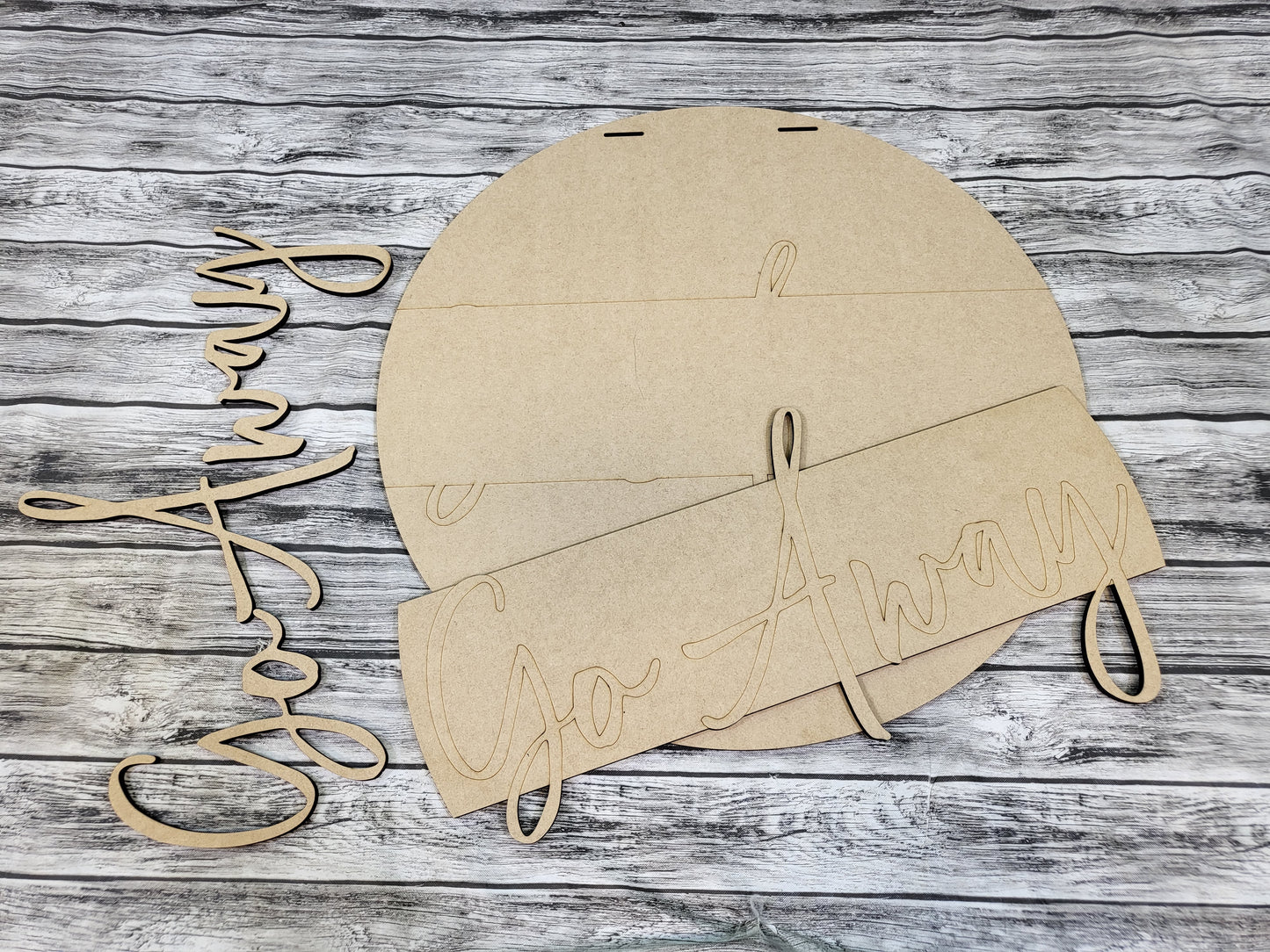 Go Away Door Hanger DIY Unfinished Kit