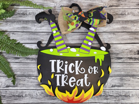 Witches Cauldron Door Hanger - Finished