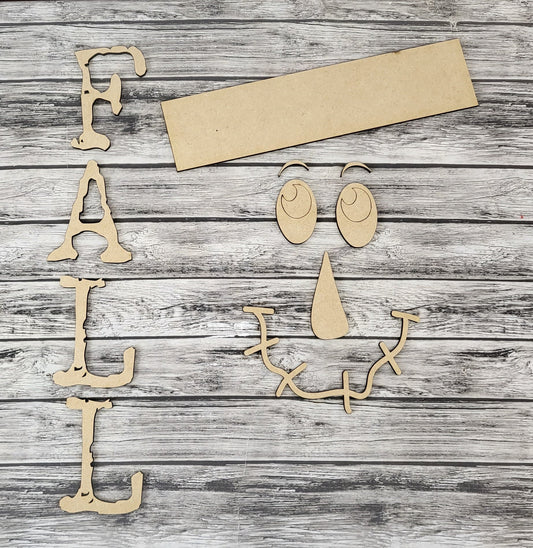 Fall Scarecrow Porch Leaner DIY Unfinished Kit