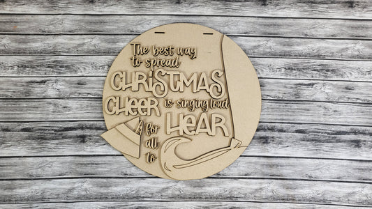 Elf Sing Loud Door Hanger DIY Unfinished Kit