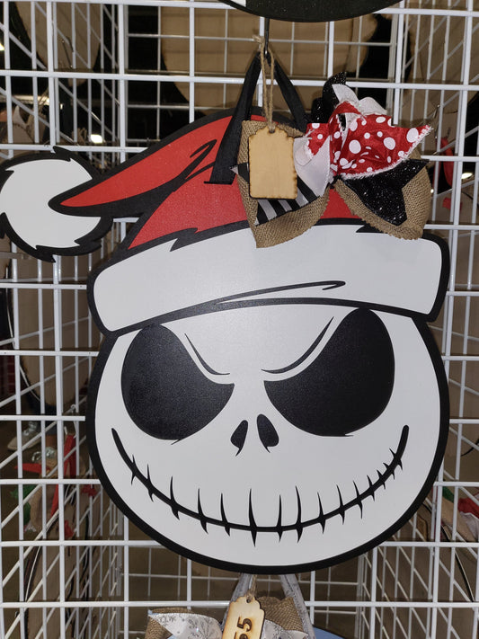 Finished - Jack Santa Hat Door Hanger
