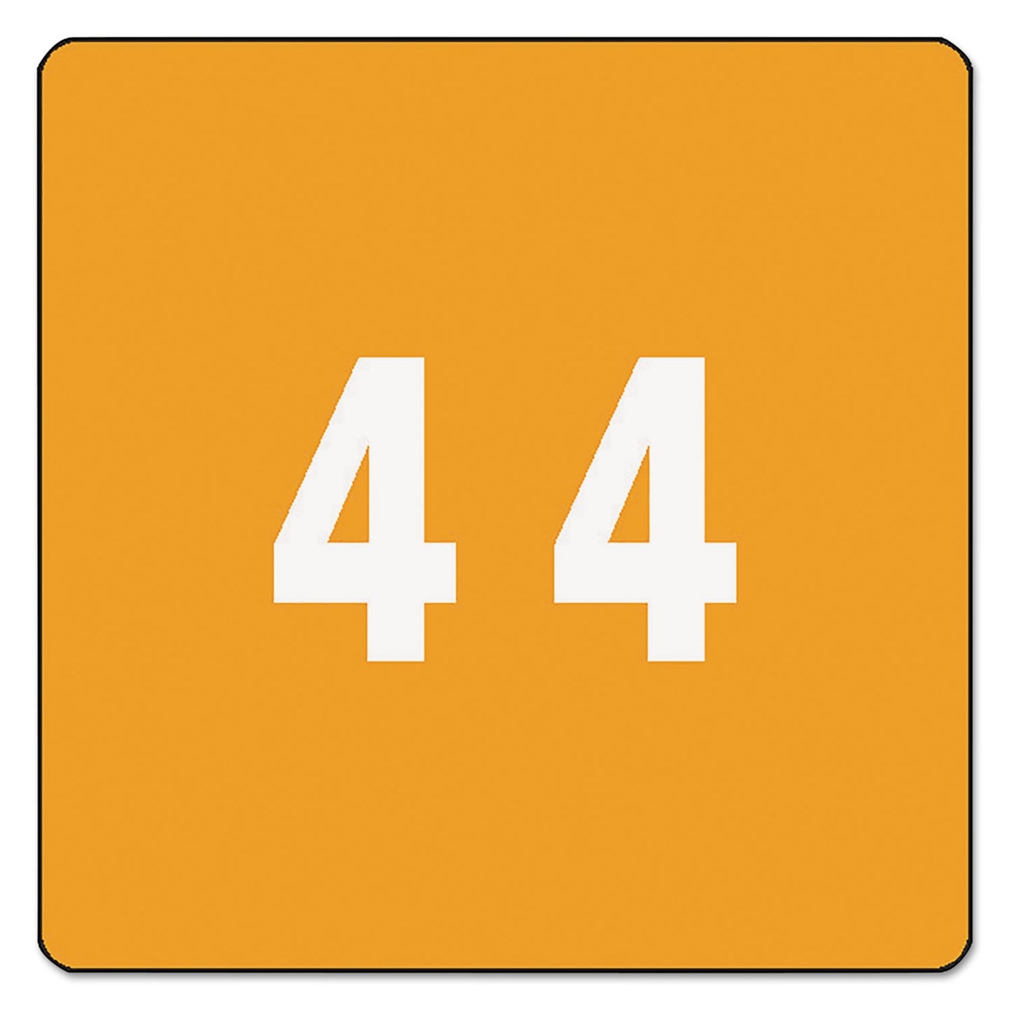 Smead Numerical End Tab File Folder Labels, 4, 1.5 x 1.5, Orange, 250/Roll