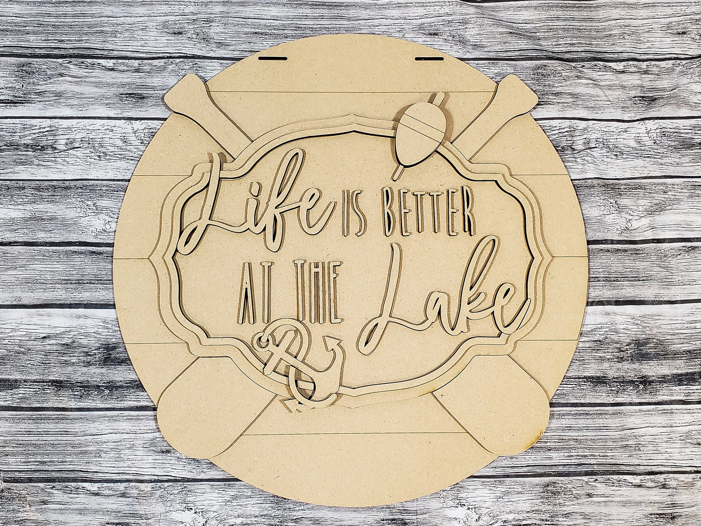 Life Is Better At The Lake Door Hanger DIY Unfinished Kit