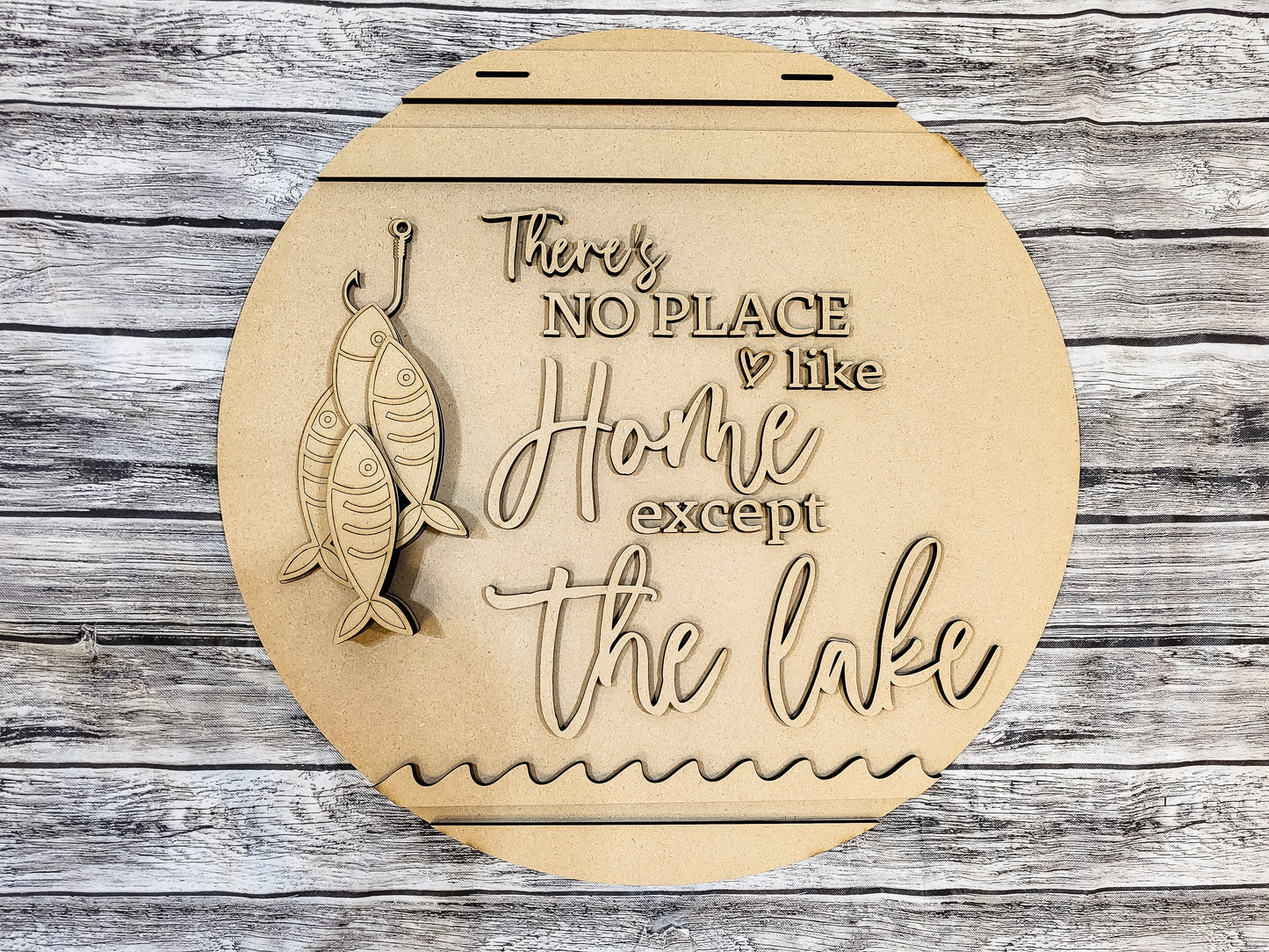 There's No Place like HOME except the LAKE Door Hanger DIY Unfinished Kit