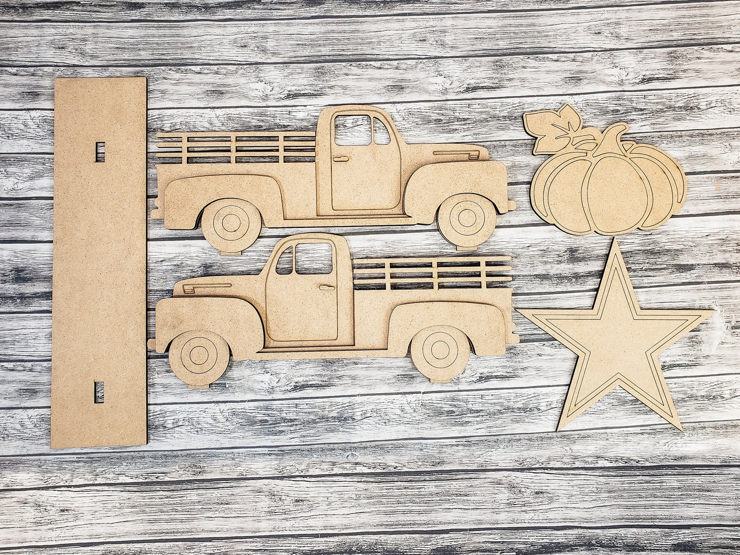 Standing Antique Truck DIY Unfinished Kit