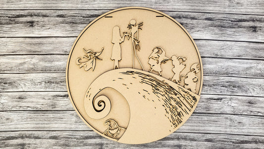 Jack & Sally Door Hanger DIY Unfinished Kit