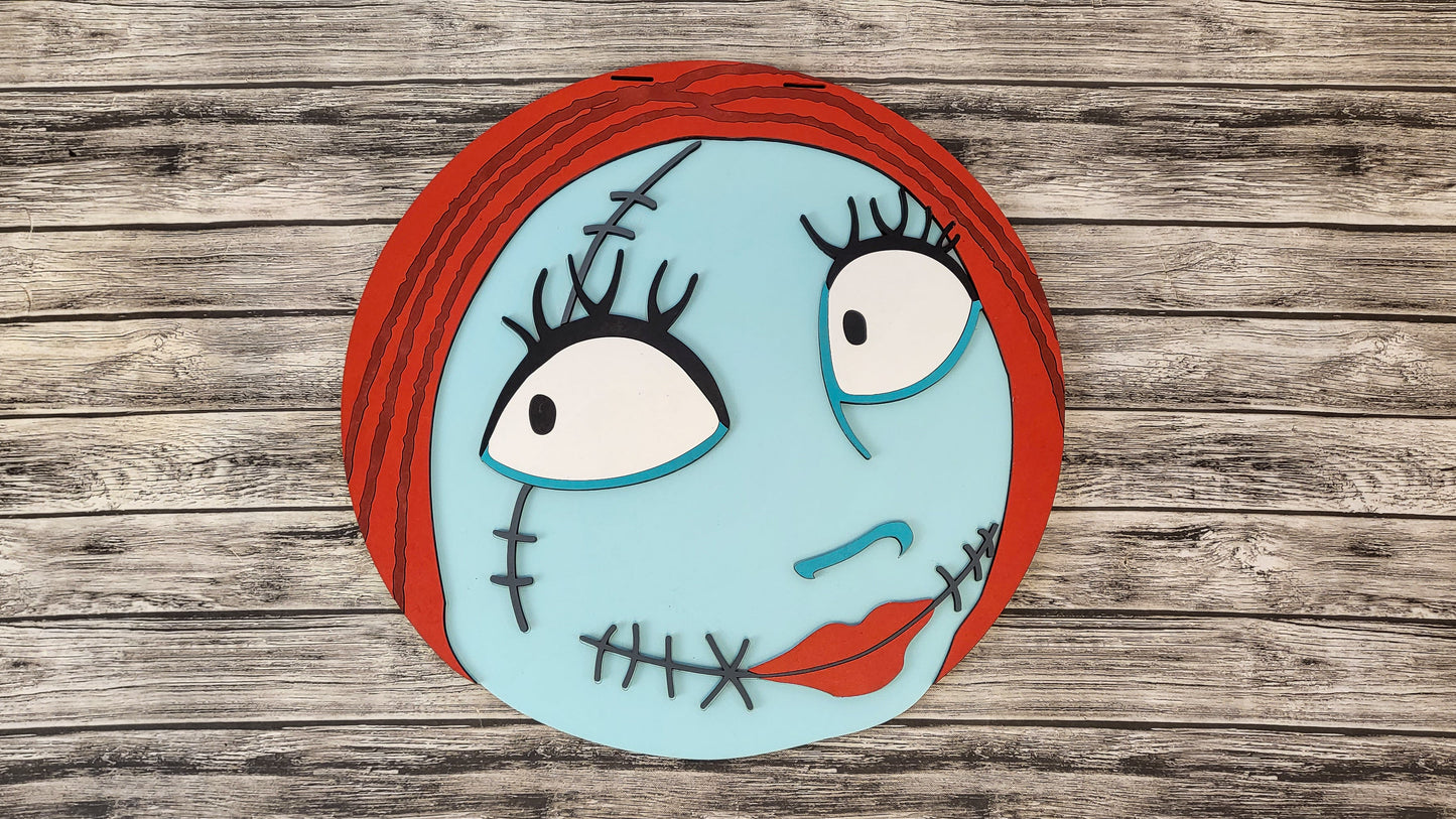 Sally Halloween Door Hanger - Finished
