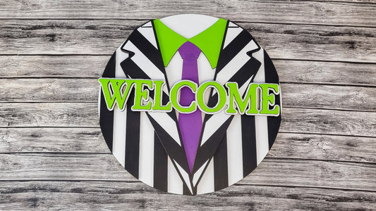 Beetlejuice Suit Door Hanger - Finished