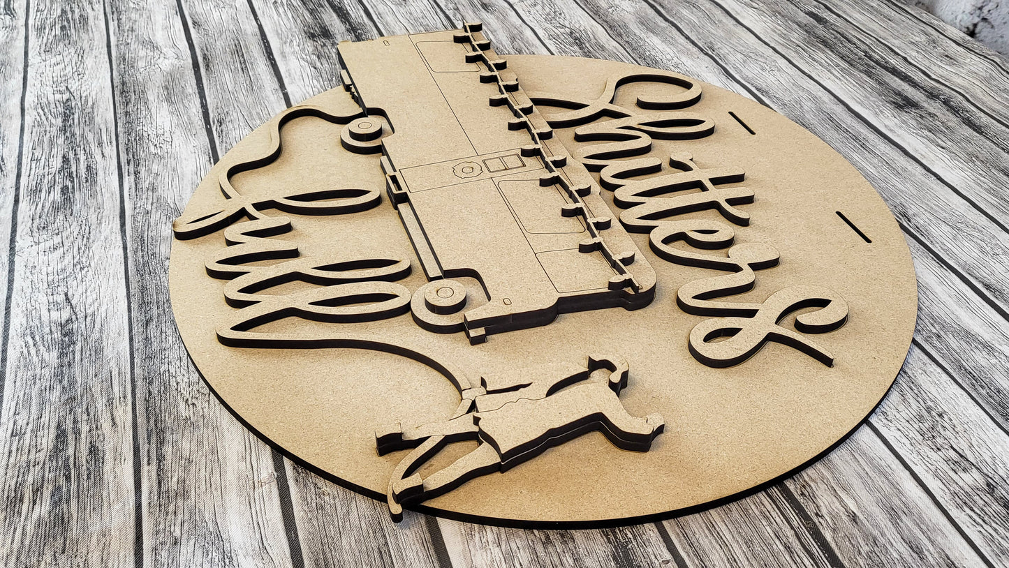 Cousin Eddie Sh!tter's Full RV Door Hanger DIY Unfinished Kit
