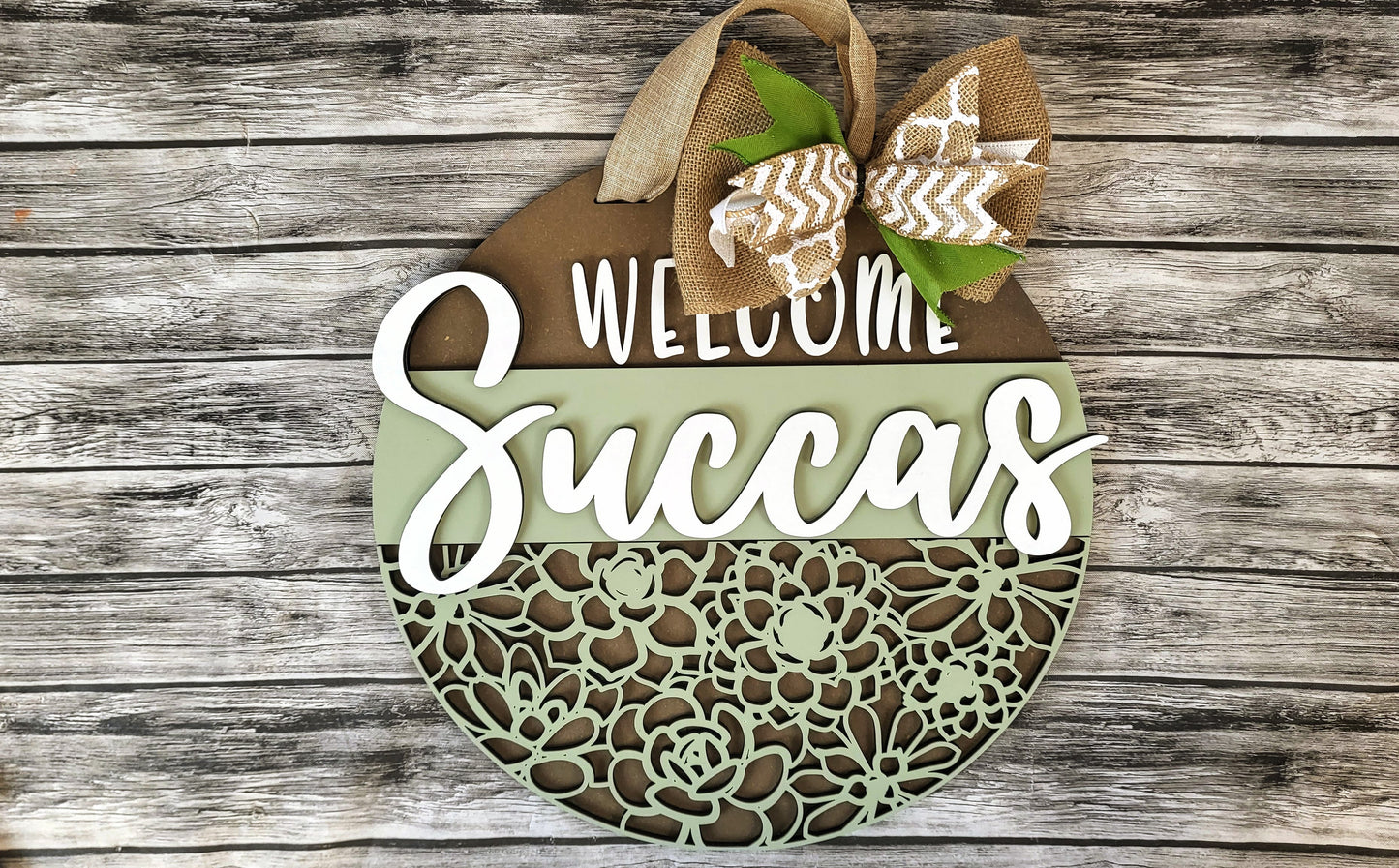 Welcome Succas Door Hanger DIY Unfinished Kit