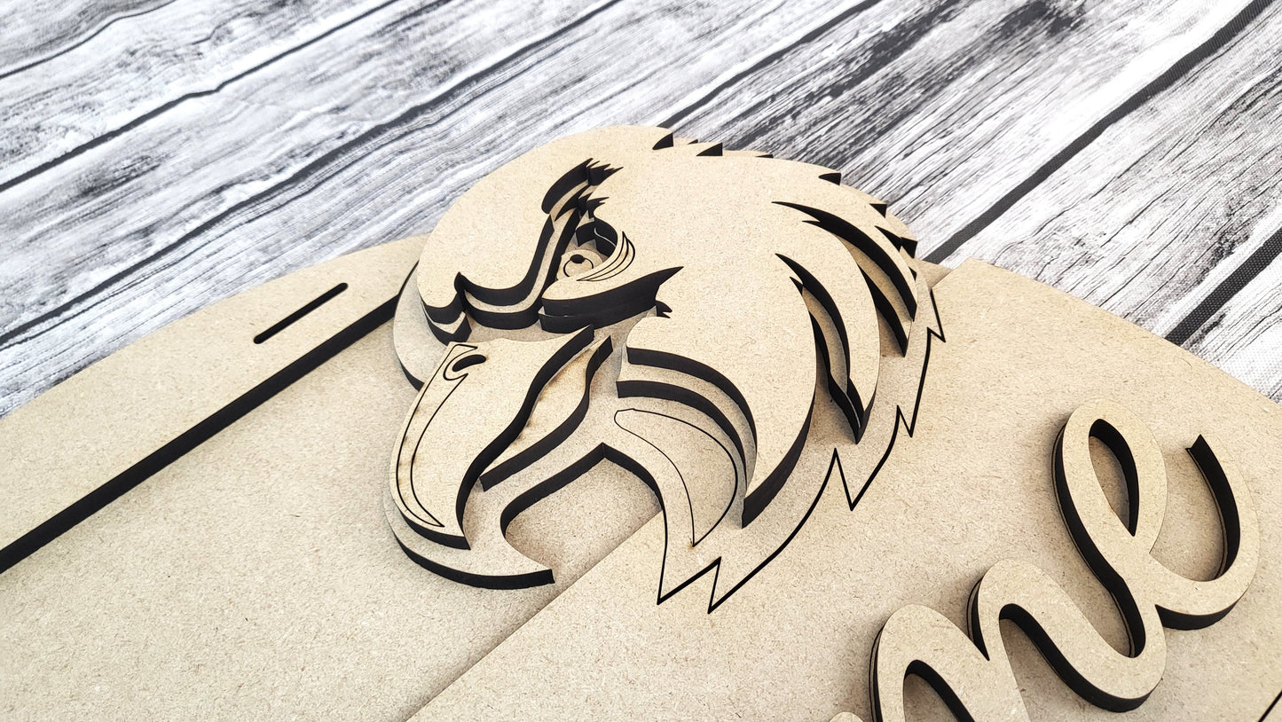Welcome Bald Eagle Door Hanger DIY Unfinished Kit
