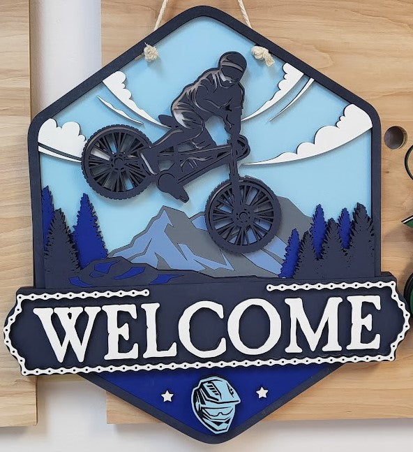 Finished - Mountain Bike Door Hanger Sign