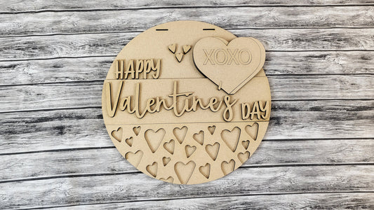 Happy Valentines Day Candy Heart DIY Unfinished Kit
