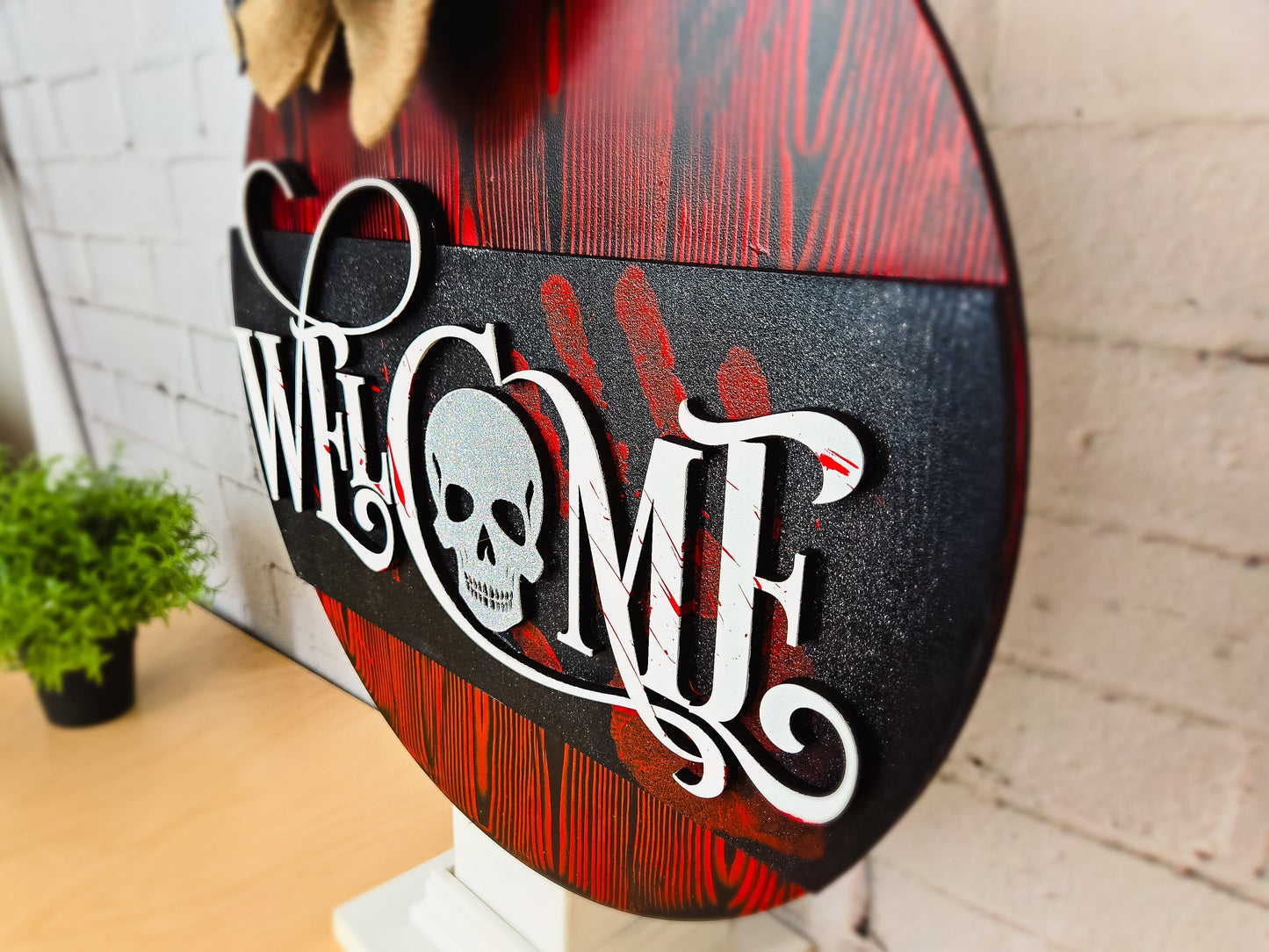 Welcome Skull Door Hanger - DIY Unfinished Kit - Lvl 1