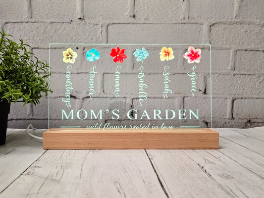Mom Garden Acrylic LED Tabletop Stander - Finished