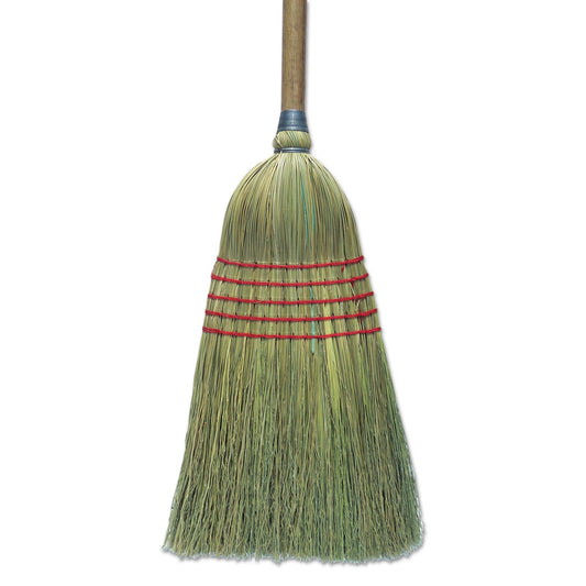 Boardwalk Corn Broom, Corn Bristles, 56" Overall Length, Natural, 6/Carton