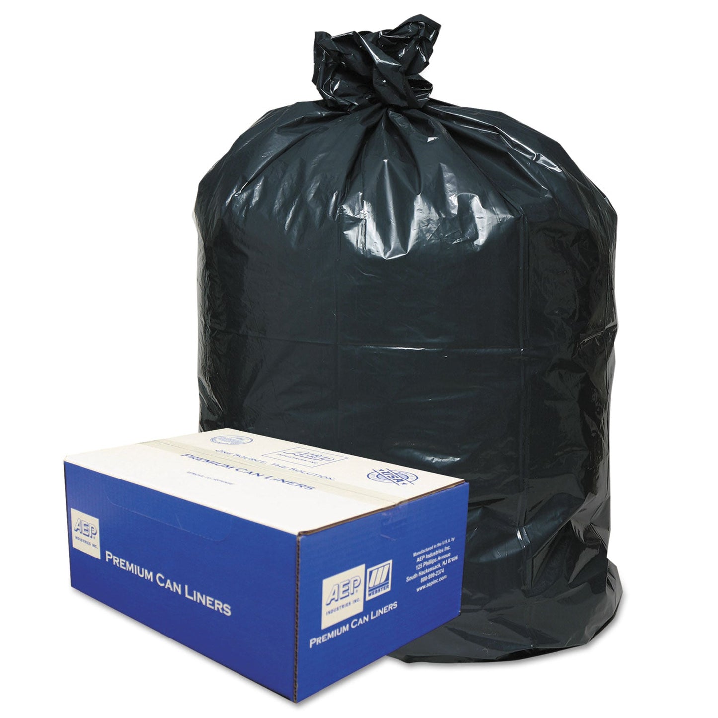 Classic Linear Low-Density Can Liners, 30 gal, 0.71 mil, 30" x 36", Black, 250/Carton