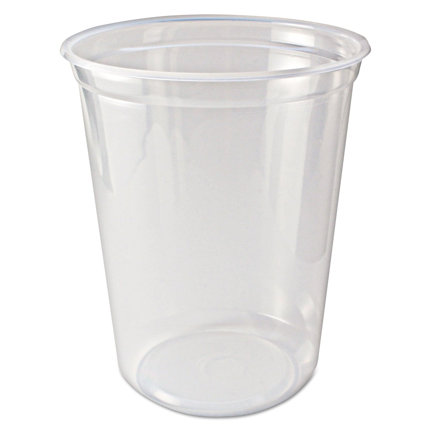 Fabri-Kal Microwavable Deli Containers, 32 oz, 4.6 Diameter x 5.6 h, Clear, Plastic, 500/Carton